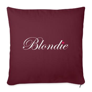 Blondie Brownie - Housse de coussin décorative 45 x 45 cm - bordeaux - Devant