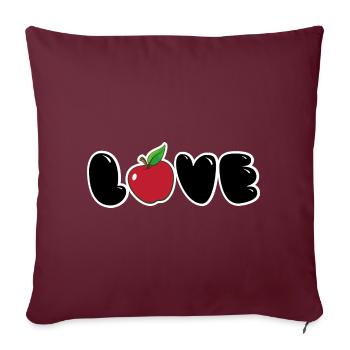 cooles doux amour pomme ballons cadeau - Housse de coussin décorative 45 x 45 cm - bordeaux - Devant
