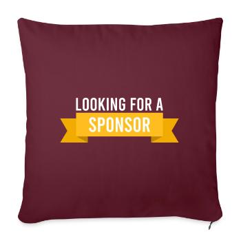 Suche nach einem Sponsor - Sofakissenbezug 45 x 45 cm - Burgunderrot - Vorne