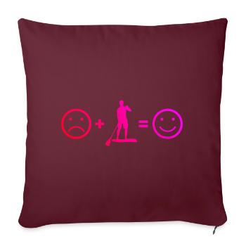 Sup Standup Paddle Femmes Stand up Paddle Board - Housse de coussin décorative 45 x 45 cm - bordeaux - Devant