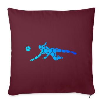 Joueuse de volley-ball volley-ball féminin - Housse de coussin décorative 45 x 45 cm - bordeaux - Devant