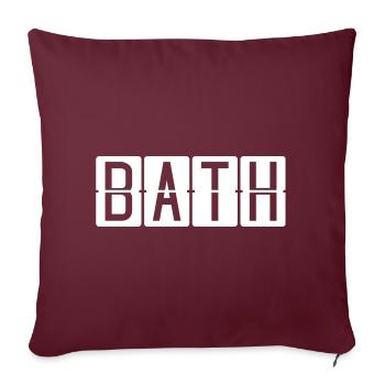 Bath Flughafentafel - Sofakissenbezug 45 x 45 cm - Burgunderrot - Vorne