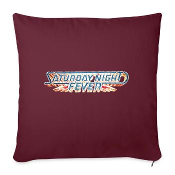 Saturday Night Fever Film-Logo Mit Blitzen - Sofakissenbezug 45 x 45 cm - Burgunderrot - Vorne