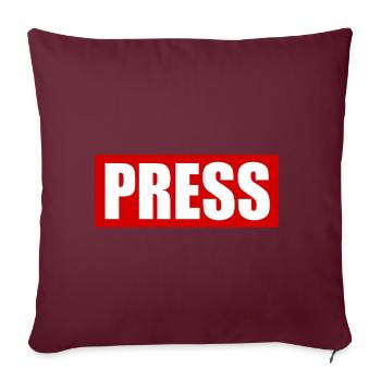 Press - Housse de coussin décorative 45 x 45 cm - bordeaux - Devant