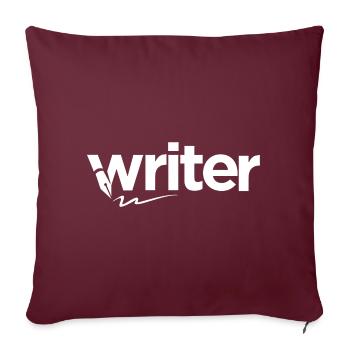 Écrivain - Auteur - Housse de coussin décorative 45 x 45 cm - bordeaux - Devant
