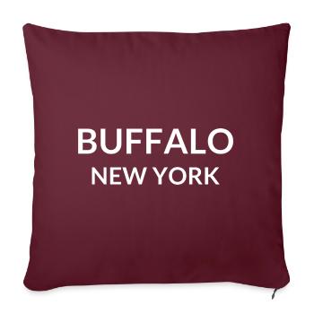 Buffalo, État de New York, États-Unis - Housse de coussin décorative 45 x 45 cm - bordeaux - Devant