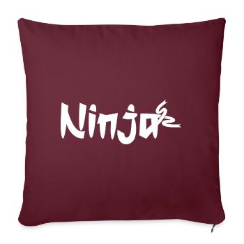 Ninja - Housse de coussin décorative 45 x 45 cm - bordeaux - Devant