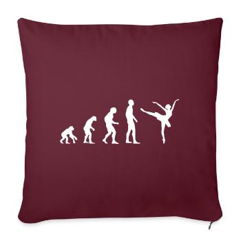 Ballerina Tänzer Ballett Evolution Geschenk - Sofakissenbezug 45 x 45 cm - Burgunderrot - Vorne