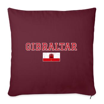 Gibraltar - Sofakissenbezug 45 x 45 cm - Burgunderrot - Vorne