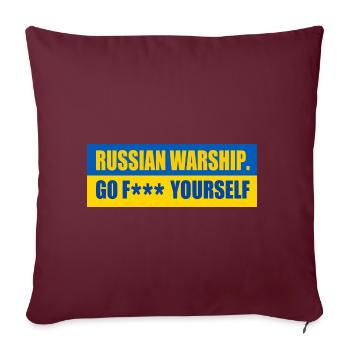 russian warship go f yourself - Housse de coussin décorative 45 x 45 cm - bordeaux - Devant