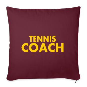 Tennis coach - Housse de coussin décorative 45 x 45 cm - bordeaux - Devant