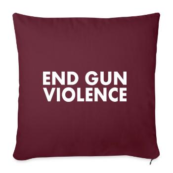 End gun violence - Housse de coussin décorative 45 x 45 cm - bordeaux - Devant