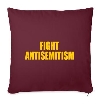 fight antisemitism - Housse de coussin décorative 45 x 45 cm - bordeaux - Devant