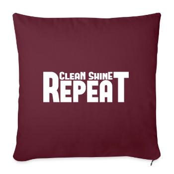 Clean Shine Repeat Detailer Accordeur d’amoureux de voiture - Housse de coussin décorative 45 x 45 cm - bordeaux - Devant