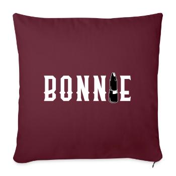 Bonnie & Clyde look partenaire - Housse de coussin décorative 45 x 45 cm - bordeaux - Devant