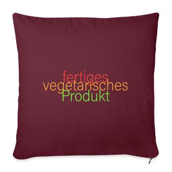 fertiges vegetarisches Produkt - Sofakissenbezug 45 x 45 cm - Burgunderrot - Vorne