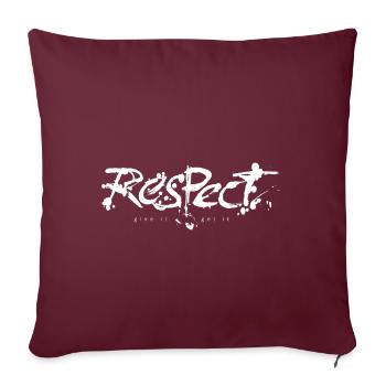 respect - Housse de coussin décorative 45 x 45 cm - bordeaux - Devant