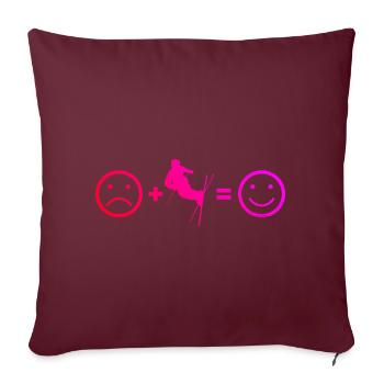 Freestyle Ski Ski Jumping Slopestyle Ski Freestyle - Housse de coussin décorative 45 x 45 cm - bordeaux - Devant