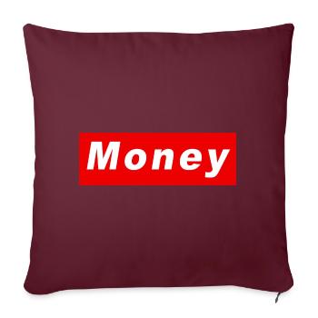 Argent - Housse de coussin décorative 45 x 45 cm - bordeaux - Devant