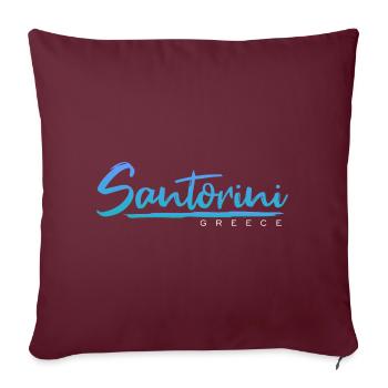 Île de Santorin - Grèce. - Housse de coussin décorative 45 x 45 cm - bordeaux - Devant