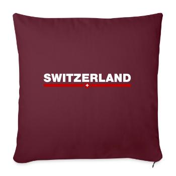 Switzerland - Sofakissenbezug 45 x 45 cm - Burgunderrot - Vorne