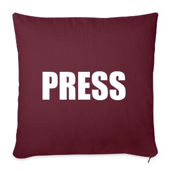 Press - Housse de coussin décorative 45 x 45 cm - bordeaux - Devant