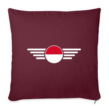 Monaco Stil Design T-Shirt - Sofakissenbezug 45 x 45 cm - Burgunderrot - Vorne
