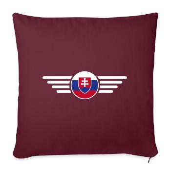 Slowakei Stil Design T-Shirt - Sofakissenbezug 45 x 45 cm - Burgunderrot - Vorne