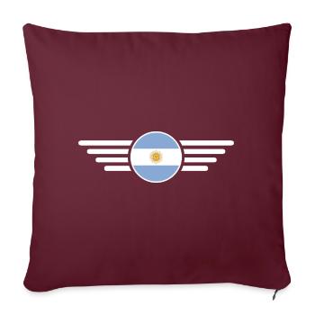 Argentinien Stil Design T-Shirt - Sofakissenbezug 45 x 45 cm - Burgunderrot - Vorne