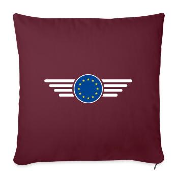 Europa Stil Design T-Shirt - Sofakissenbezug 45 x 45 cm - Burgunderrot - Vorne