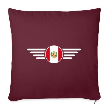 Pérou Style péruvien Design T-shirt - Housse de coussin décorative 45 x 45 cm - bordeaux - Devant