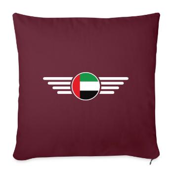 Émirats arabes unis Style Design T-shirt - Housse de coussin décorative 45 x 45 cm - bordeaux - Devant