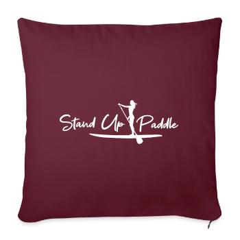 Stand Up Paddle - Sofakissenbezug 45 x 45 cm - Burgunderrot - Vorne