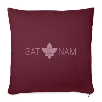 SAT NAM rose - Housse de coussin décorative 45 x 45 cm - bordeaux - Devant