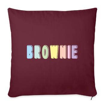 Brownie - Sofakissenbezug 45 x 45 cm - Burgunderrot - Vorne