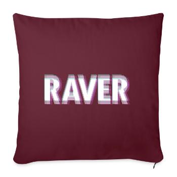 Raver - Housse de coussin décorative 45 x 45 cm - bordeaux - Devant