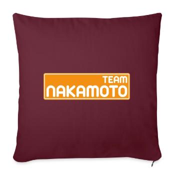 Équipe Satoshi Nakamoto - Housse de coussin décorative 45 x 45 cm - bordeaux - Devant