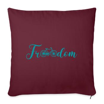 Pédaler vers la liberté - Housse de coussin décorative 45 x 45 cm - bordeaux - Devant