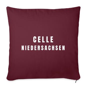 Celle Niedersachsen - Sofakissenbezug 45 x 45 cm - Burgunderrot - Vorne