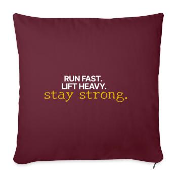 Motivation | Restez fort | Être fort - Housse de coussin décorative 45 x 45 cm - bordeaux - Devant