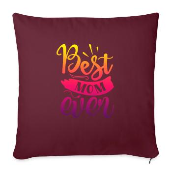 Meilleure maman de tous les temps - Housse de coussin décorative 45 x 45 cm - bordeaux - Devant