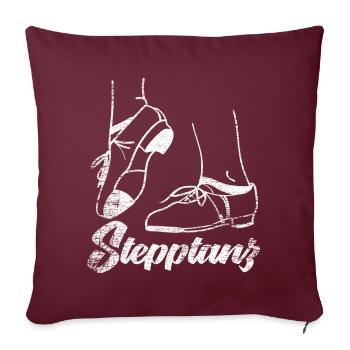 Stepptanz - Sofakissenbezug 45 x 45 cm - Burgunderrot - Vorne