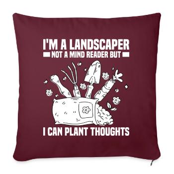 Garten und Landschaftsbau | Gärtnerei Geschenkidee - Sofakissenbezug 45 x 45 cm - Burgunderrot - Vorne