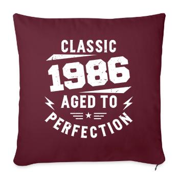 1986 Classic 1986 Cadeau Anniversaire 1986 Vintage - Housse de coussin décorative 45 x 45 cm - bordeaux - Devant