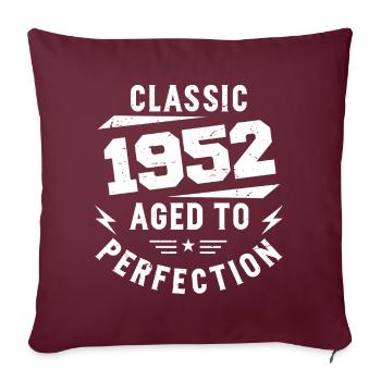 1952 Classic 1952 Cadeau Anniversaire 1952 Vintage - Housse de coussin décorative 45 x 45 cm - bordeaux - Devant