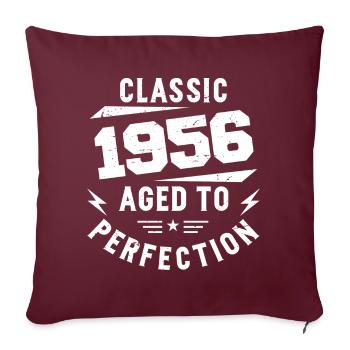 1956 Classic 1956 Cadeau Anniversaire 1956 Vintage - Housse de coussin décorative 45 x 45 cm - bordeaux - Devant