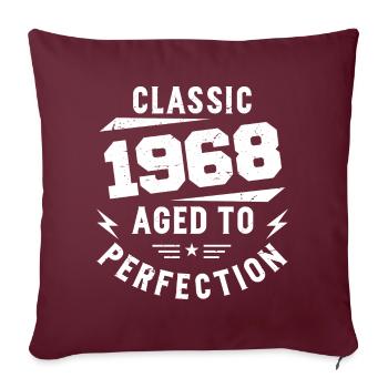 1968 Classic 1968 Jahrgang 1968 Geburtstagsgeschenk - Sofakissenbezug 45 x 45 cm - Burgunderrot - Vorne
