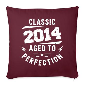 2014 Classic 2014 Cadeau Anniversaire 2014 Vintage - Housse de coussin décorative 45 x 45 cm - bordeaux - Devant