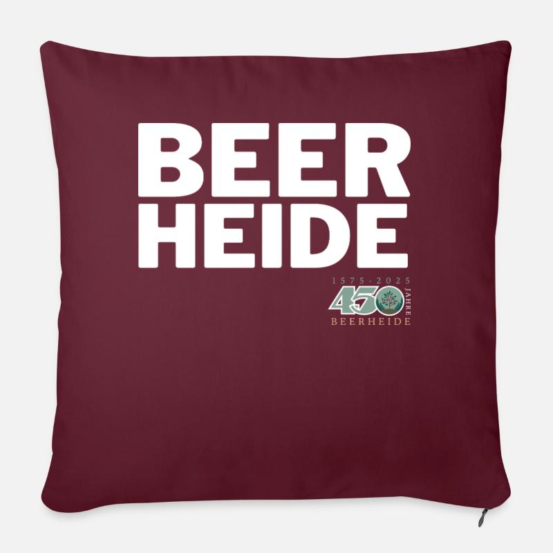 BEERHEIDE - Sofakissenbezug 45 x 45 cm - Burgunderrot