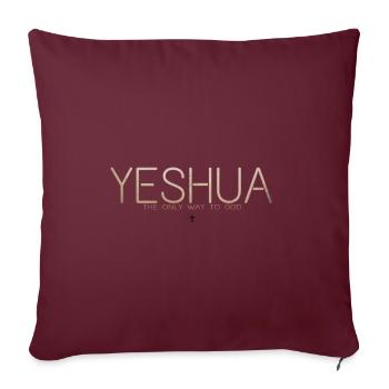 YESHUA vol.3 - Sofakissenbezug 45 x 45 cm - Burgunderrot - Vorne